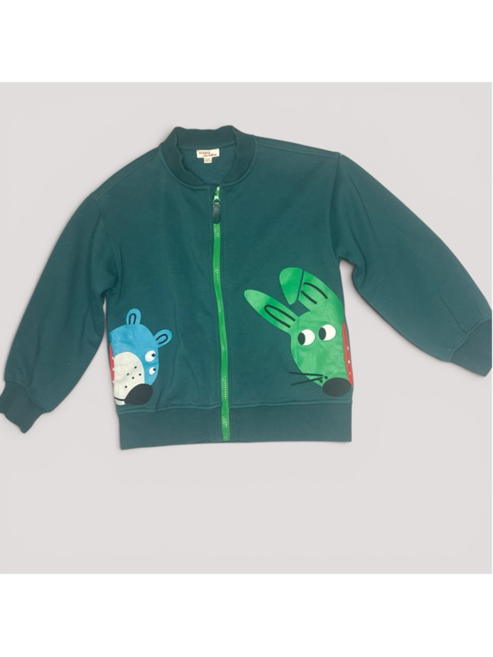 DPAM Du Pareil Au Même Kids Zip Sweatshirt Jacket Bear Bunny Size 8Y 128 cm
